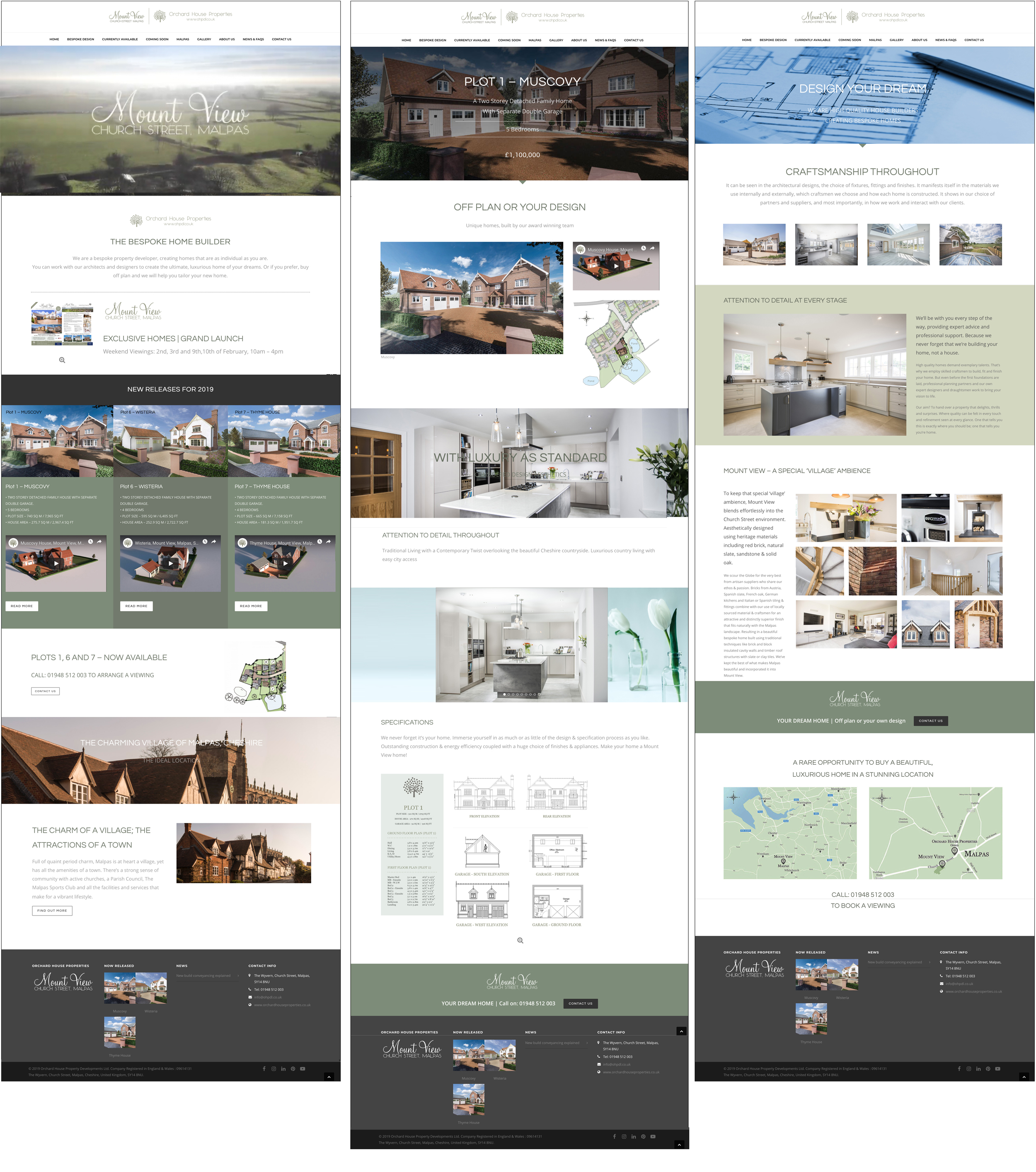 website for new housing development, graphic design for building company, web design new build development, Web designer Southport, liverpool, cheshire,