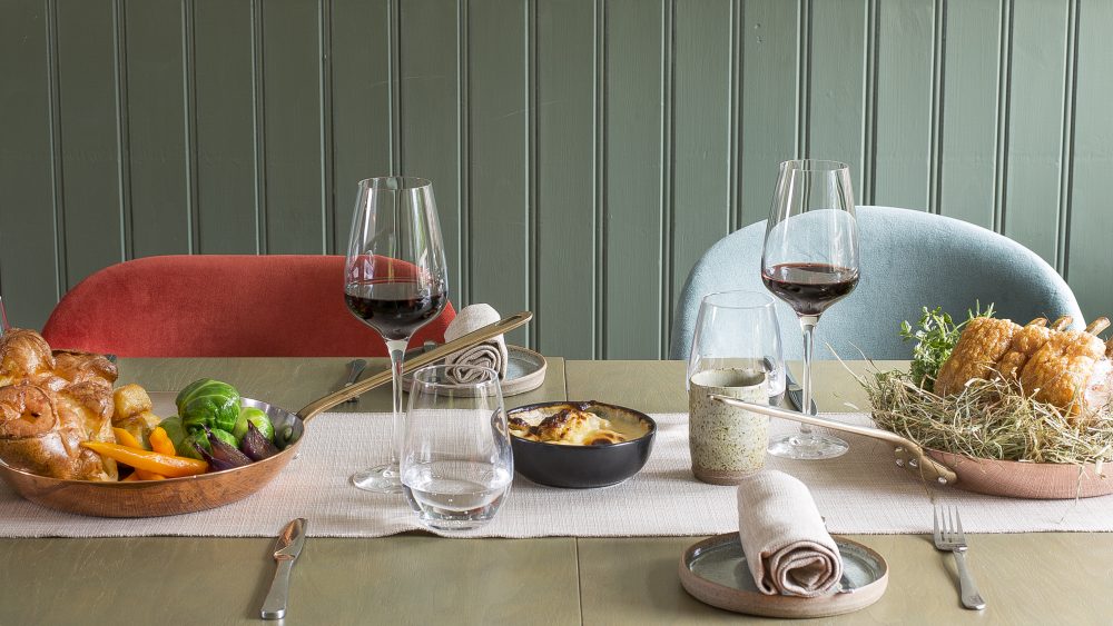 Sunday roast and red wine at solo restaurant Food Photography Liverpool food photographer Liverpool UK