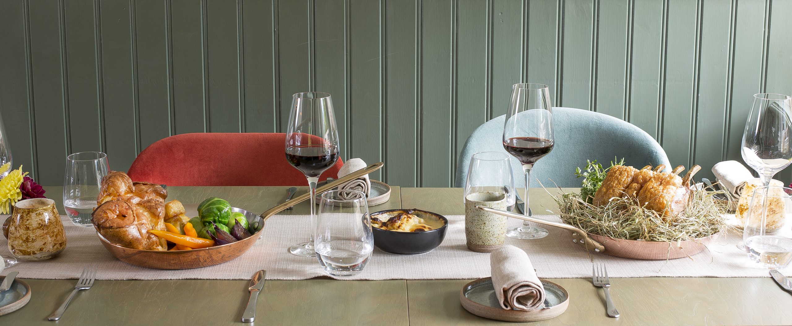 Sunday roast and red wine at solo restaurant Food Photography Liverpool food photographer Liverpool UK